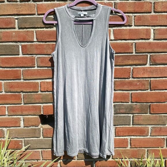 American Eagle Outfitters Dresses & Skirts - AEO Sleeveless Cut-Out Swing Dress Olive/Gray